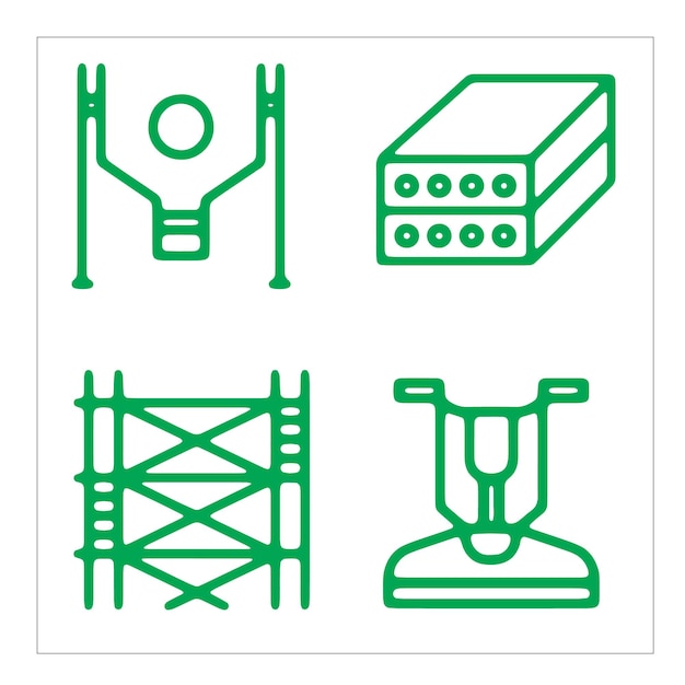 Conjunto de iconos para diseñador gráfico Ilustración vectorial