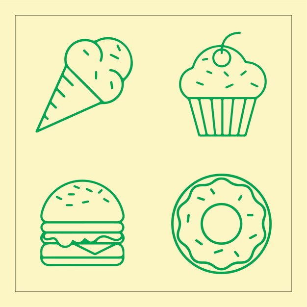 Conjunto de iconos para diseñador gráfico Ilustración vectorial