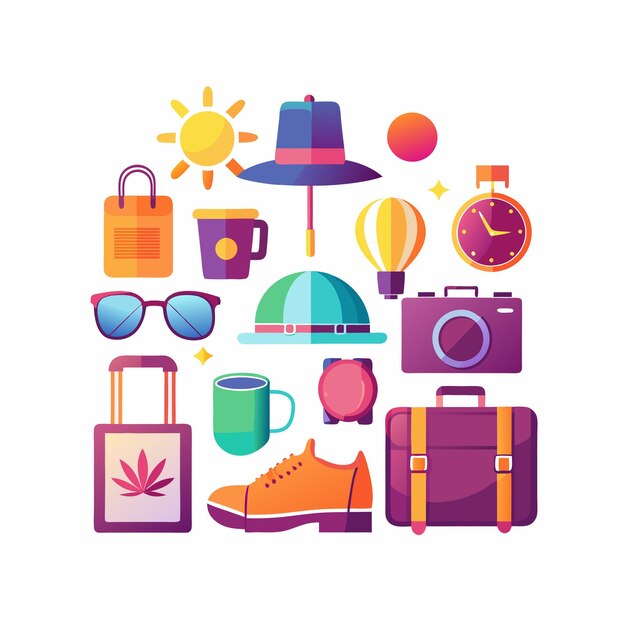 Conjunto de iconos de diseño de múltiples conceptos