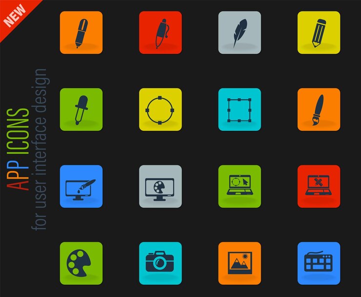 Vector conjunto de iconos de diseño
