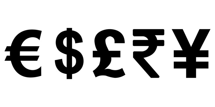 Conjunto de iconos de divisas de dinero Ilustración vectorial del icono de cambio de divisas