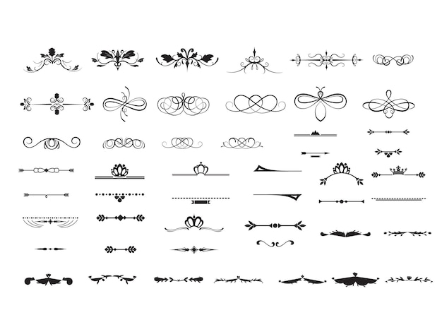 Conjunto de iconos del divisor de florecimiento