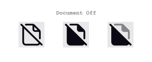Conjunto de iconos de documentos desactivados