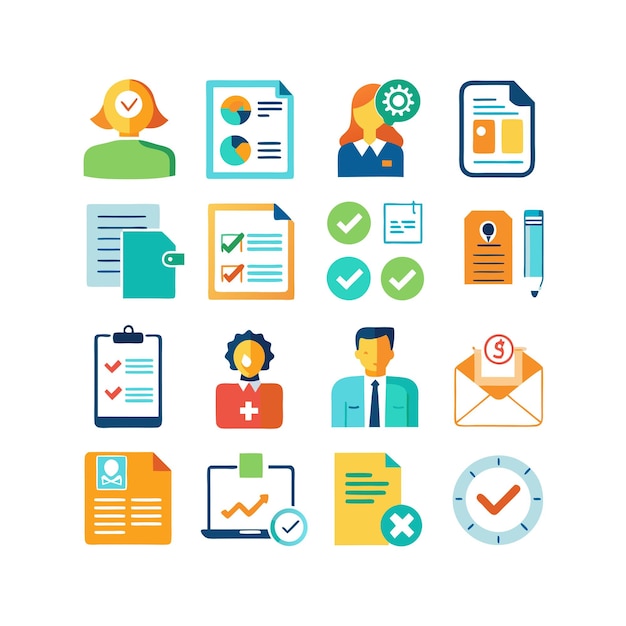 Conjunto de iconos de documentos