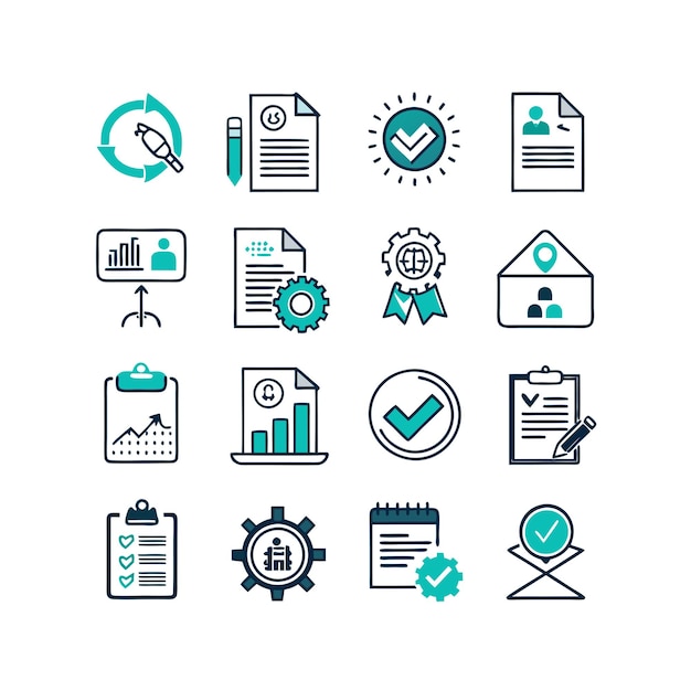 Conjunto de iconos de documentos
