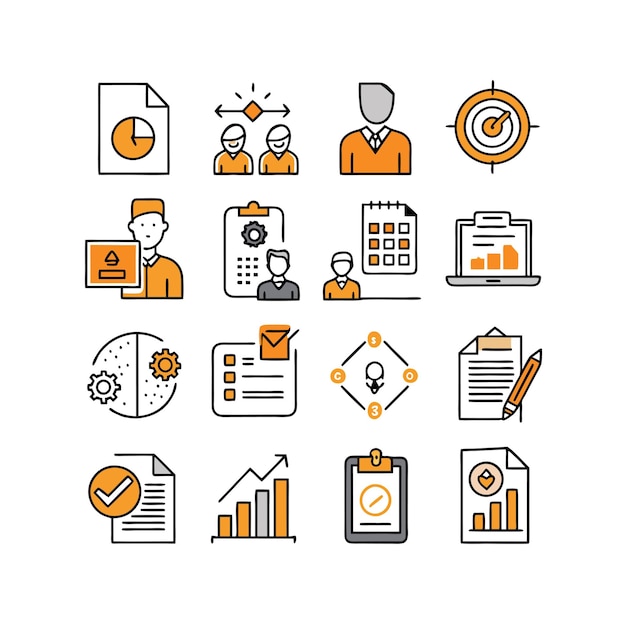 Conjunto de iconos de documentos