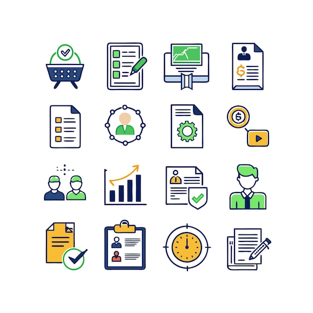Conjunto de iconos de documentos