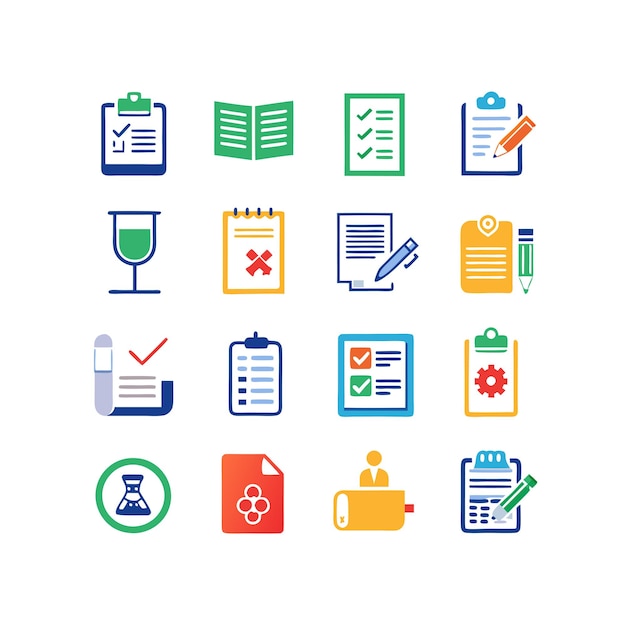 Conjunto de iconos de documentos