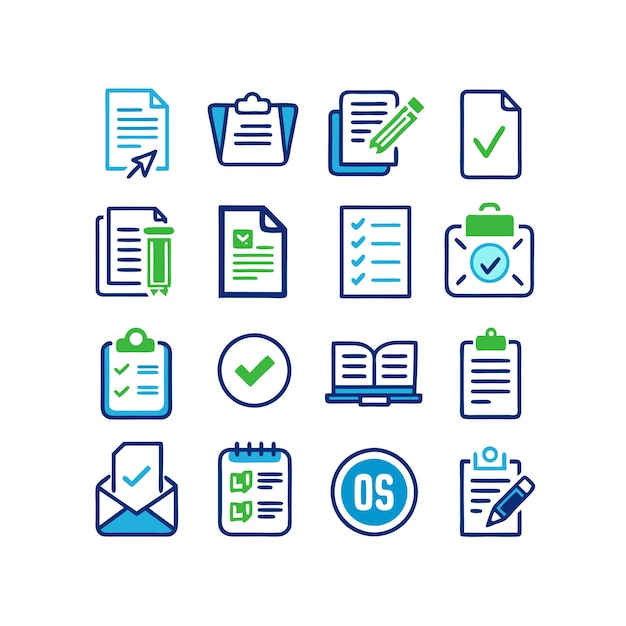 Conjunto de iconos de documentos