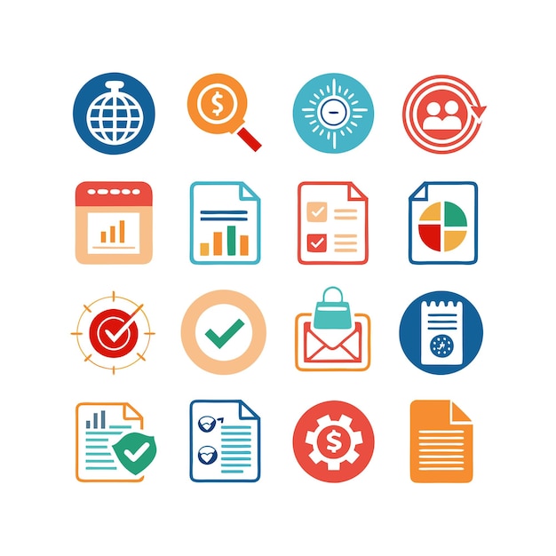 Conjunto de iconos de documentos