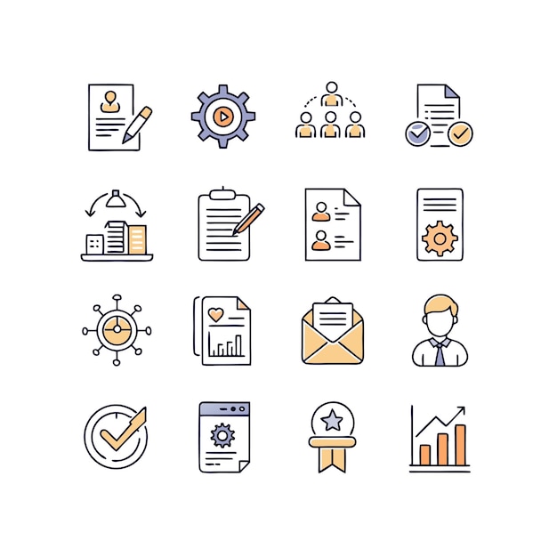 Conjunto de iconos de documentos