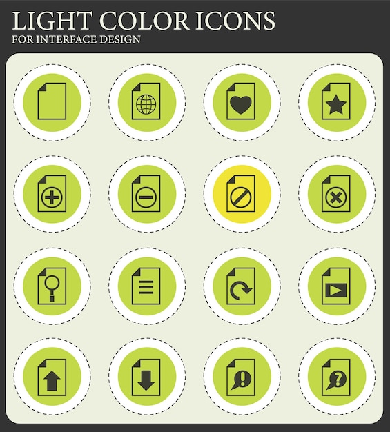 Conjunto de iconos de documentos