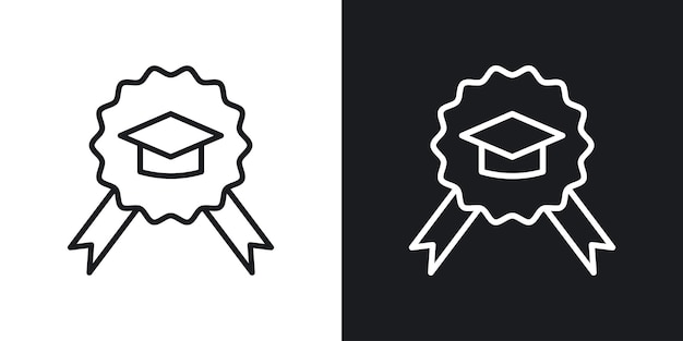Conjunto de iconos de dominio Vector de experiencia y competencia Símbolo del logotipo en estilo negro lleno y delineado Signo de éxito de la meta