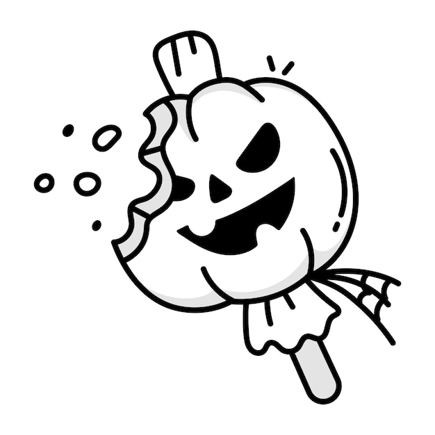 Un conjunto de iconos de Doodle para eventos de Halloween