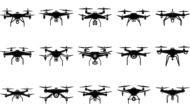Conjunto de iconos de Drone
