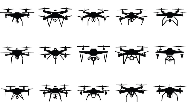 Conjunto de iconos de Drone