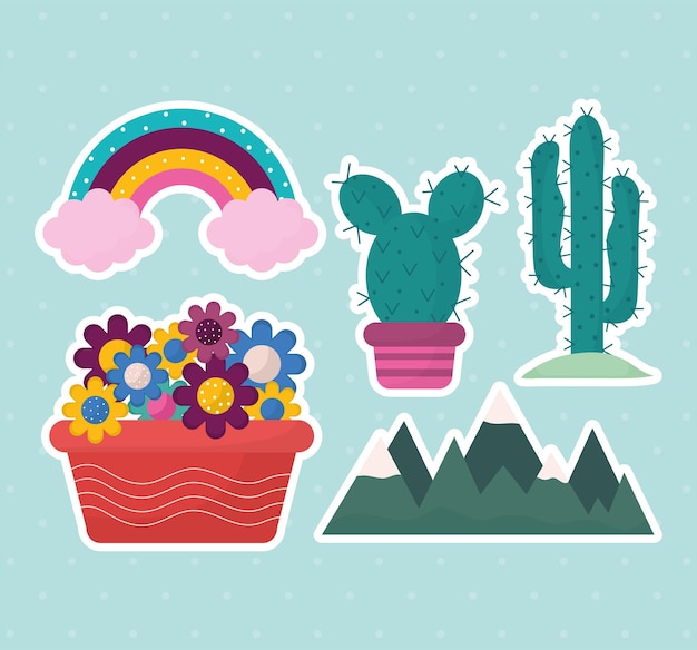 Vector conjunto de iconos dulces