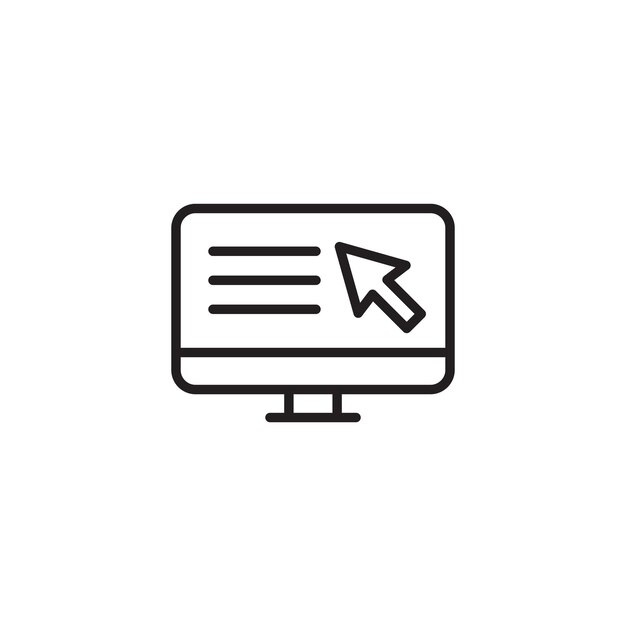 Conjunto de iconos de educación en línea Libro de cursos Webinar Símbolo vectorial en un estilo de aprendizaje virtual lleno y delineado en negro