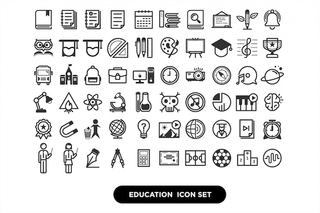 Conjunto de iconos de educación