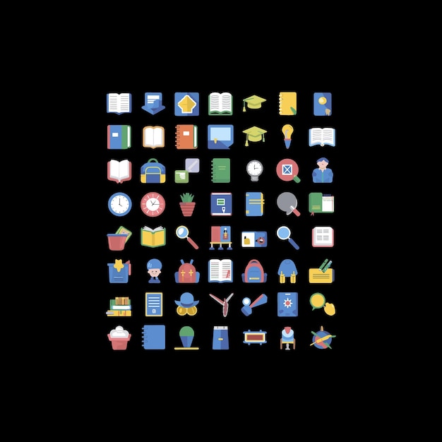 Conjunto de iconos de educación
