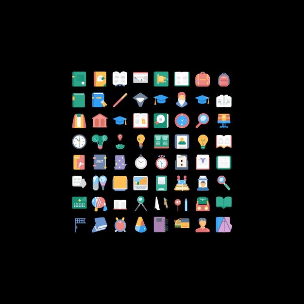 Conjunto de iconos de educación