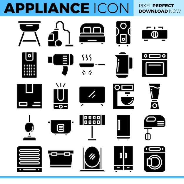 Conjunto de iconos de electrodomésticos