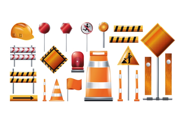 Vector conjunto de iconos de elementos de construcción