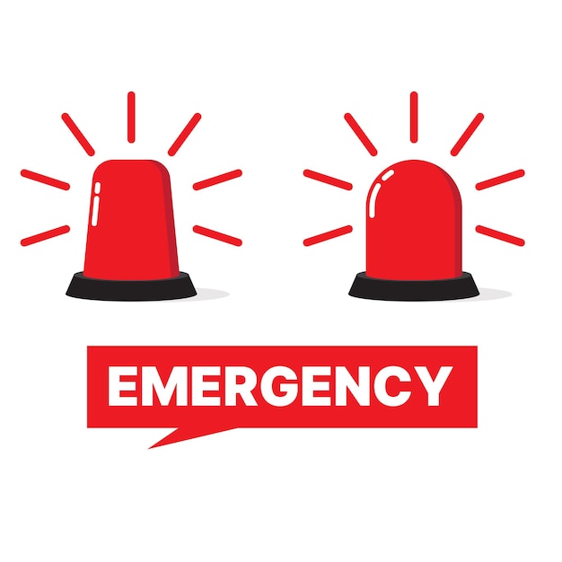 Conjunto de iconos de emergencia en ilustración vectorial de fondo blanco