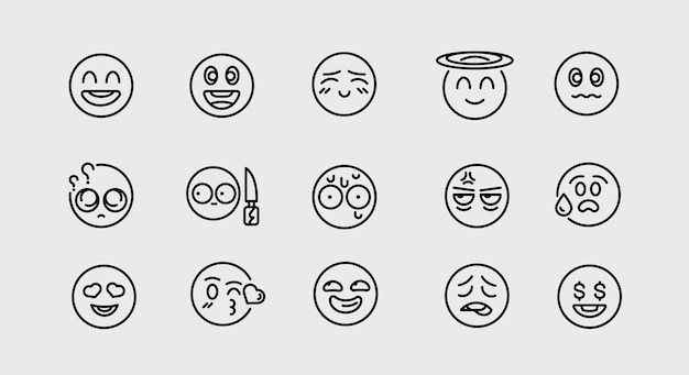 Conjunto de iconos de emojis