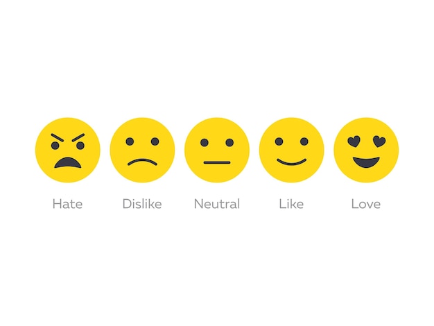 Conjunto de iconos de emoticon de comentarios
