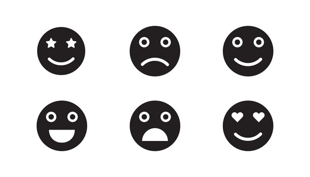 Conjunto de iconos de emoticonos vector de emoticonos