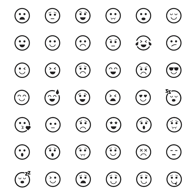 Conjunto de iconos de emoticonos