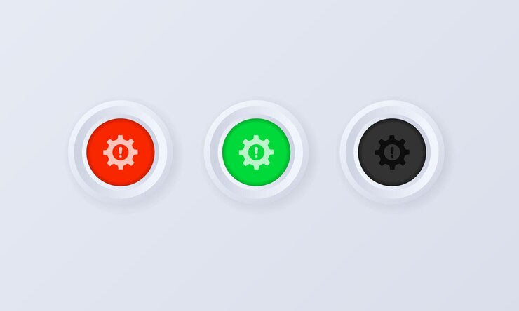 Vector conjunto de iconos de engranajes o servicios profesionales con signo de configuración en estilo 3d