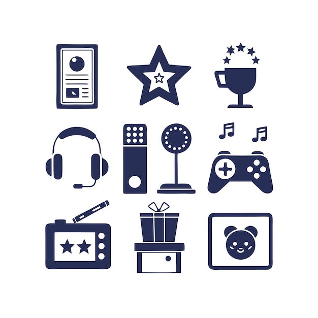Conjunto de iconos de entretenimiento