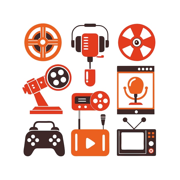 Conjunto de iconos de entretenimiento