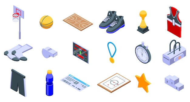 Conjunto de iconos de equipos de baloncesto