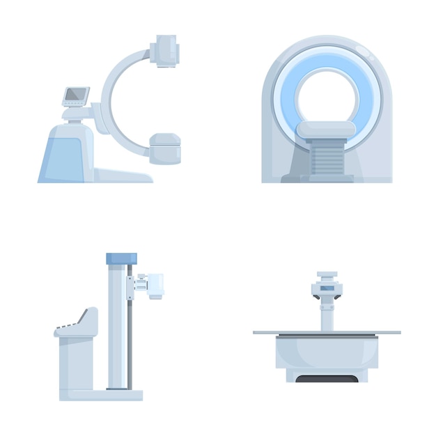 Conjunto de iconos de equipos de imágenes médicas