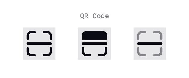 Conjunto de iconos de escáner de código qr