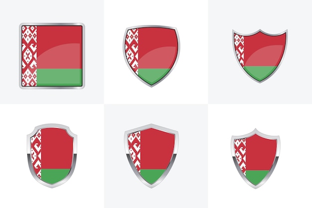El conjunto de iconos del escudo de la bandera de Bielorrusia