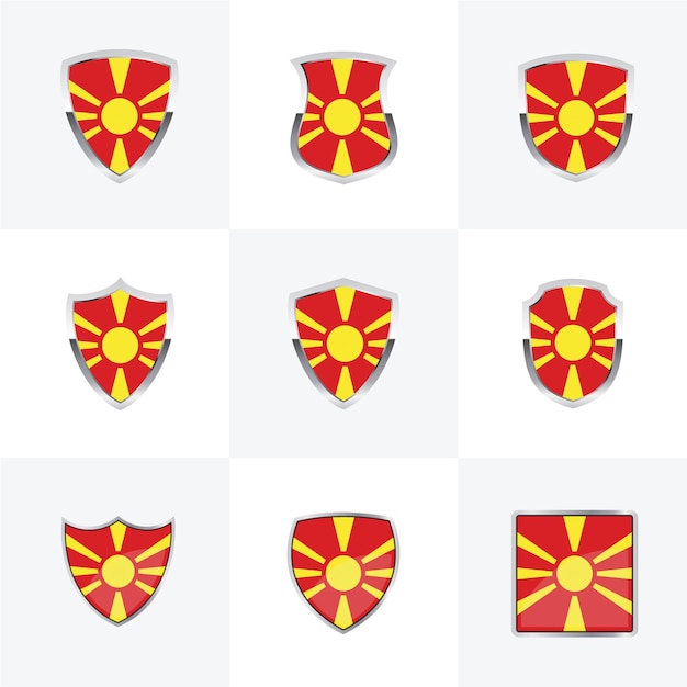 Conjunto de iconos del escudo de la bandera de Namibia