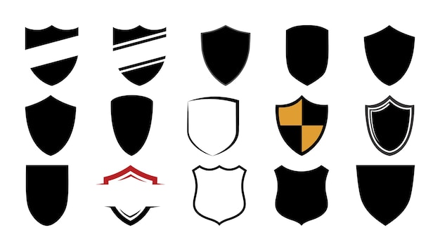 Conjunto de iconos de escudo
