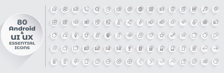 Vector el conjunto de iconos esenciales de la interfaz de usuario