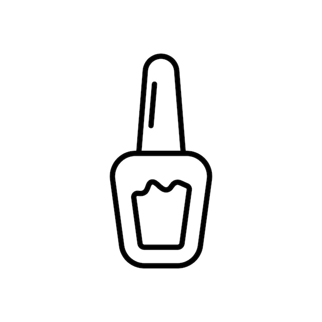Conjunto de iconos de esmalte de uñas para mujeres, belleza, manicura, esmalte para uñas, símbolo vectorial, laca de uñas, letrero para botellas.