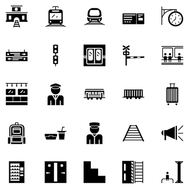 Conjunto de iconos de la estación