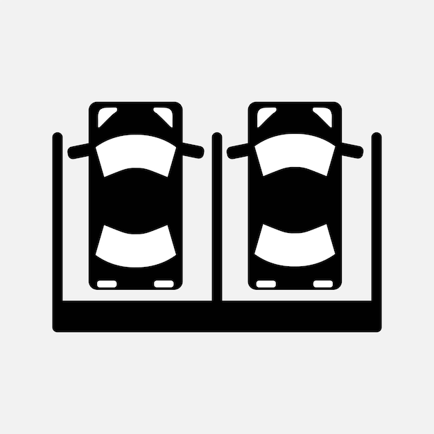 Conjunto de íconos de estacionamiento Contorno de símbolo de estacionamiento Vector de símbolo de aparcamiento de automóvil Vector de simbolo de estacionamiento