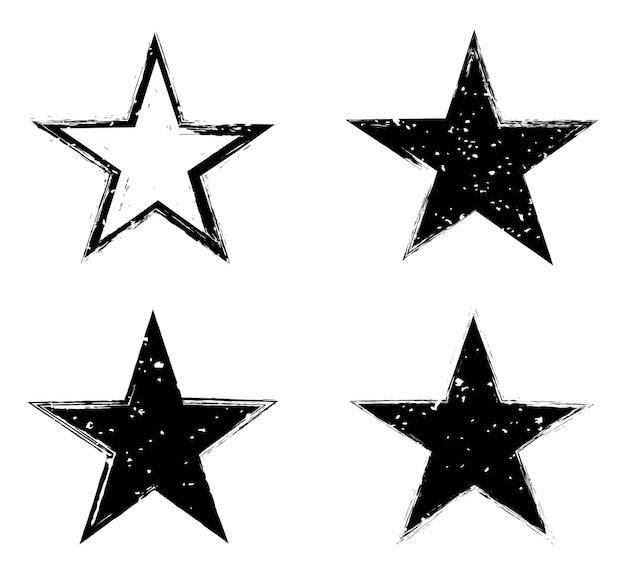 Conjunto de iconos de estrellas angustiadas