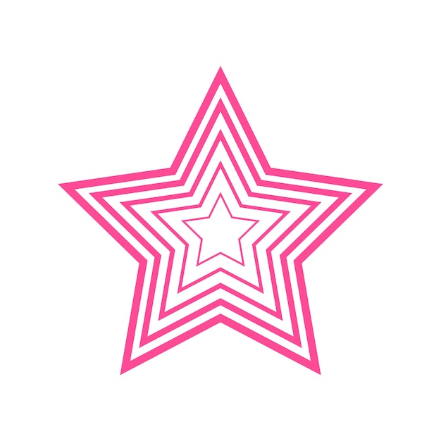 Conjunto de iconos de estrellas simples diseñados en línea de contorno llena y estilo de trazo mezcla y estilo de gradiente
