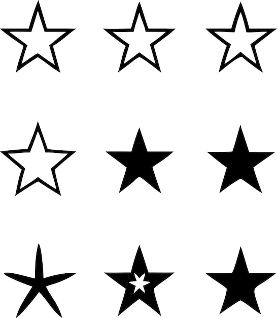 Conjunto de iconos de estrellas