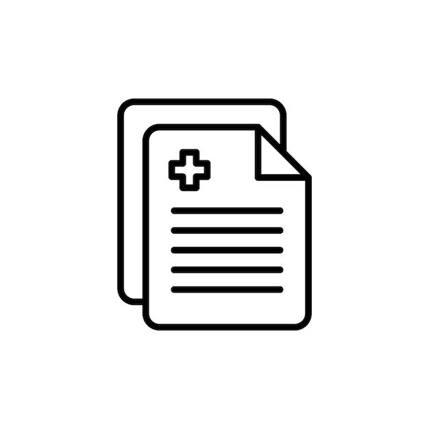 Conjunto de iconos de facturas de hospitales Símbolo vectorial de dólares de la tarifa del médico de la clínica en un estilo de relleno y delineado en negro Signo de reclamación de costos de seguro médico