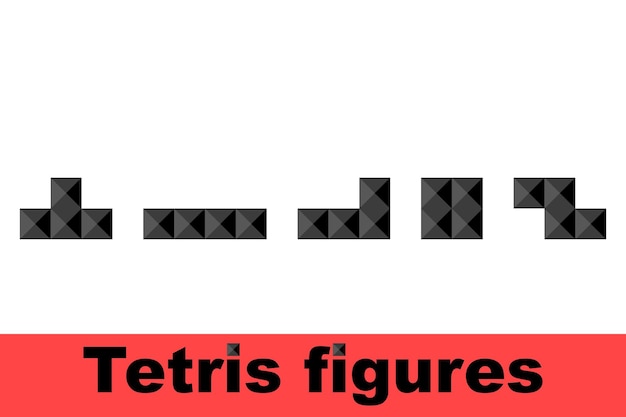 Vector conjunto de iconos de figura de tetris